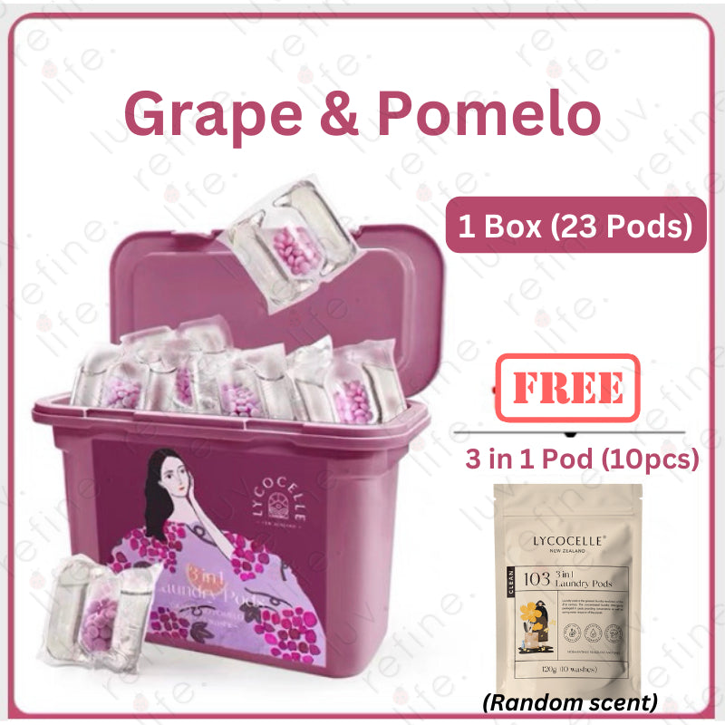 Lycocelle 3 in 1 Laundry Pods / Anti-Dust Mites / Anti-Bacterial / Indoor Drying / Baby Safe