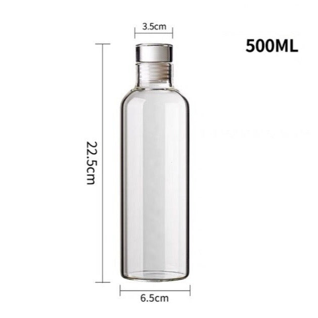 Time Marking Glass Water Bottle / Ins Style Modern Glass Bottle