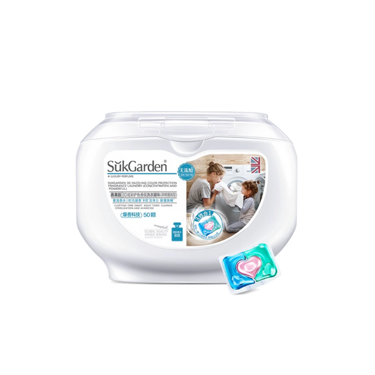 (50 Pods) SukGarden 3-in-1 Plant Based Concentrated Anti Bacterial & Anti Dust Mite Laundry Pod