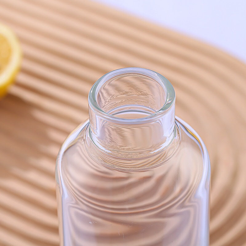 Time Marking Glass Water Bottle / Ins Style Modern Glass Bottle