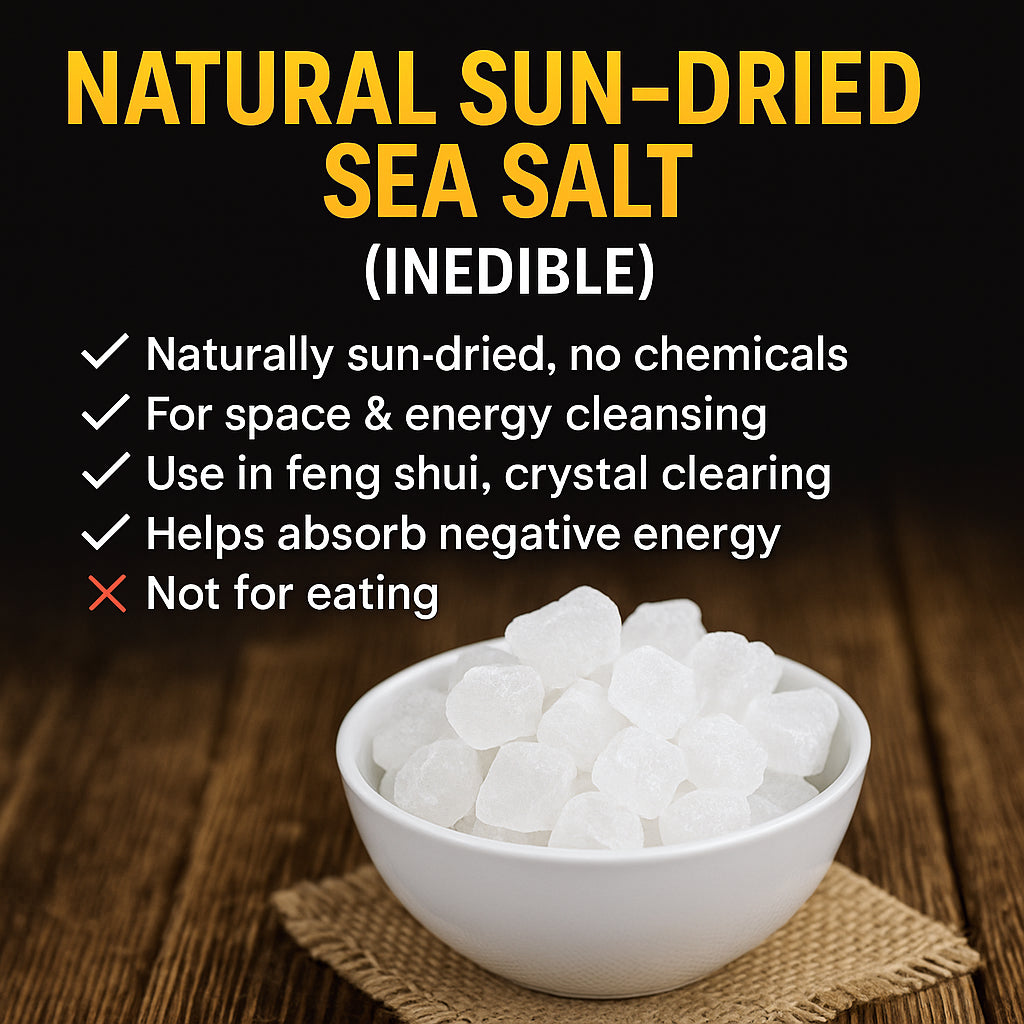 1kg Natural Sun-Dried Sea Salt – Home Cleansing & Feng Shui Use (Inedible)