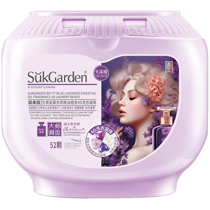 (52 Pods) SukGarden 4D Laundry Pod Premium Laundry Capsules Plant Based Betty Lavender Essential Oil Fragrance