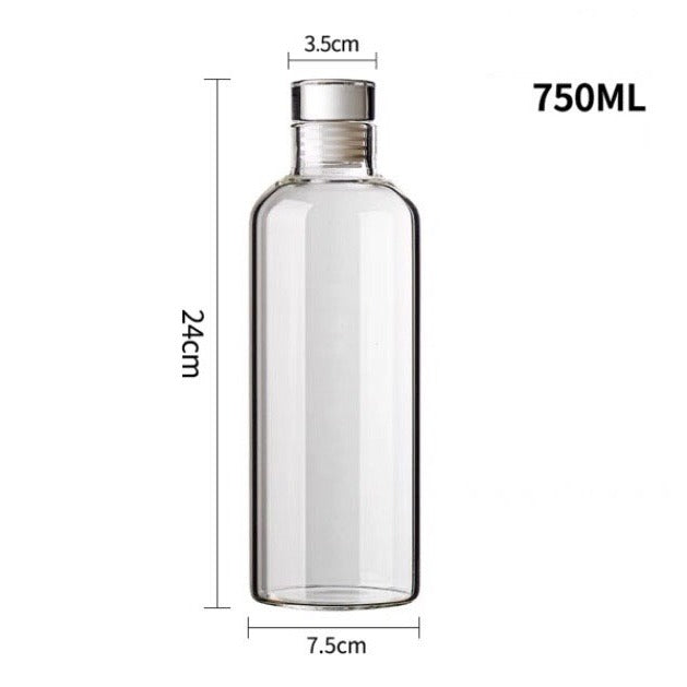 Time Marking Glass Water Bottle / Ins Style Modern Glass Bottle